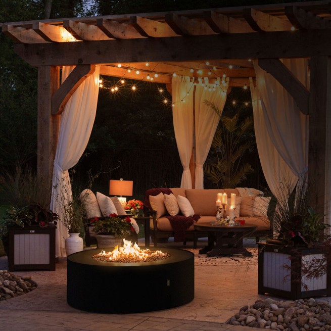 Semineu pe gaz pentru exterior Planika, GALIO STAR BLACK